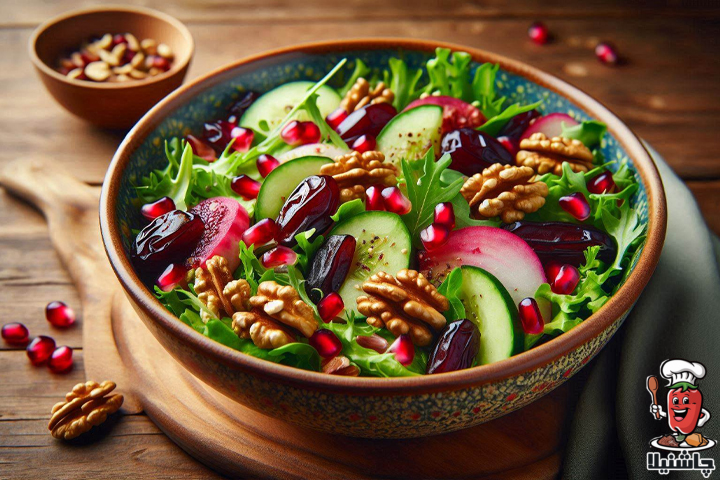 سالاد گردو و خرما