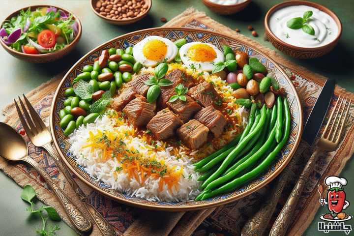 لوبیا پلو مجلسی
