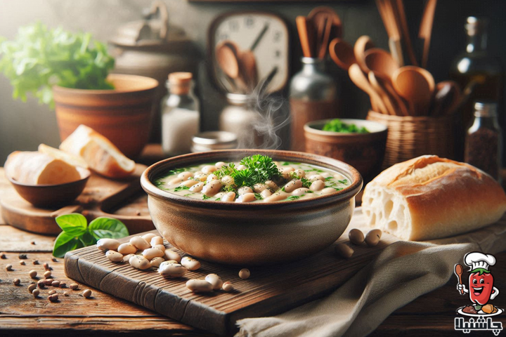 خوراک لوبیا با قلم